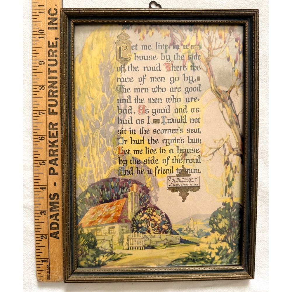 Vtg/Antique Gallery Wall Framed Print & Poem Lot of 6 As-Is TLC Motherhood 1920s - Picture 12 of 16